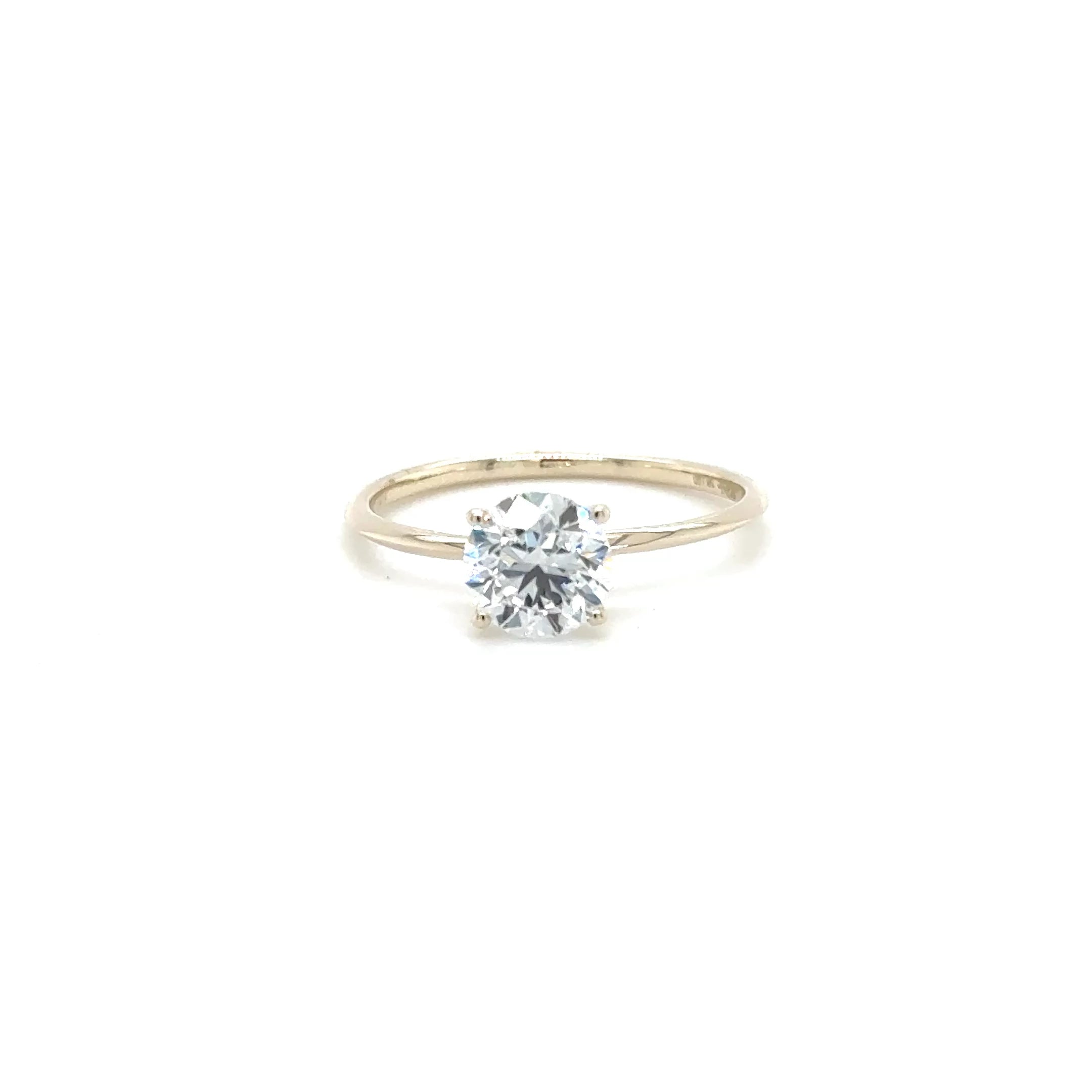White Gold Lab Diamond Solitaire Ring
