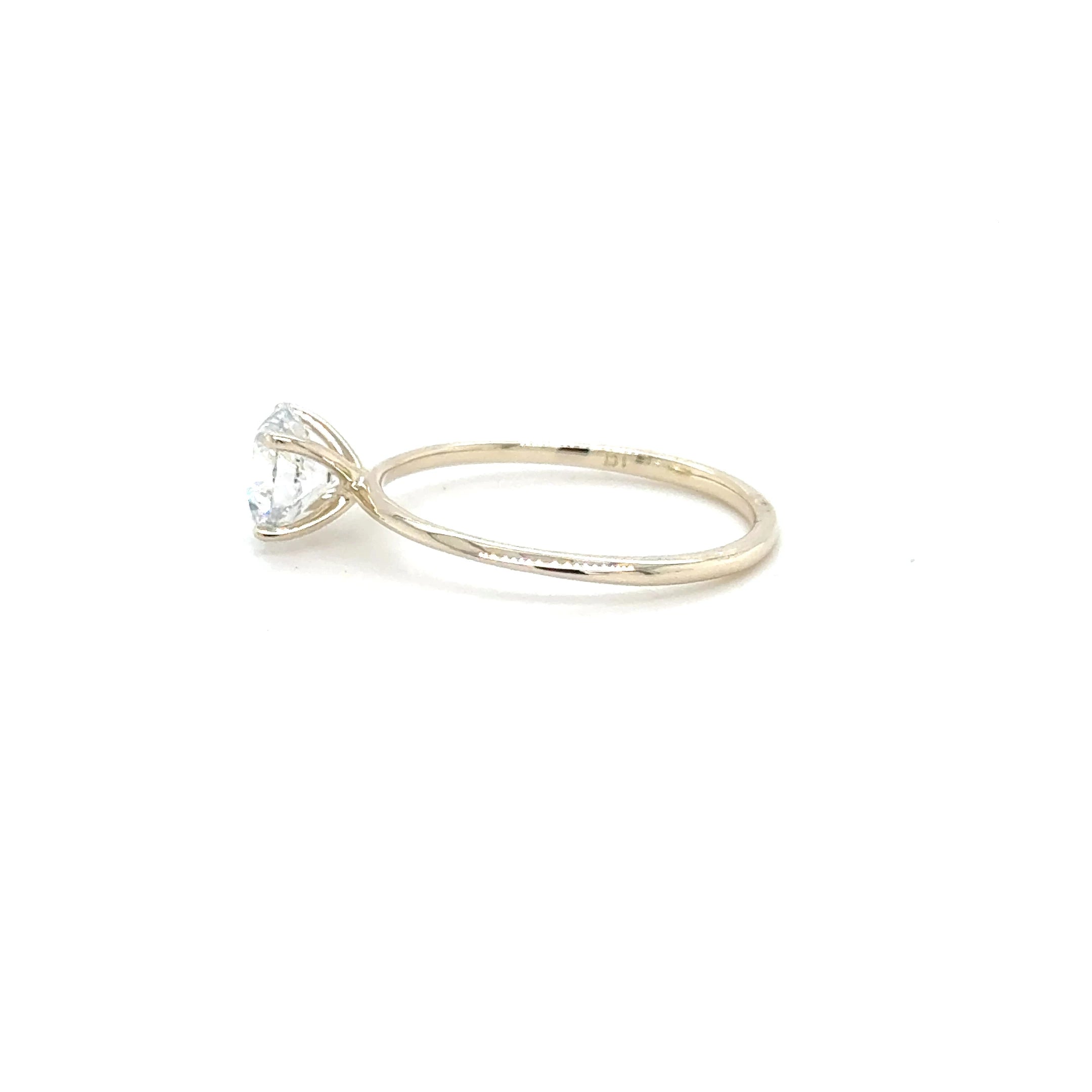 White Gold Lab Diamond Solitaire Ring