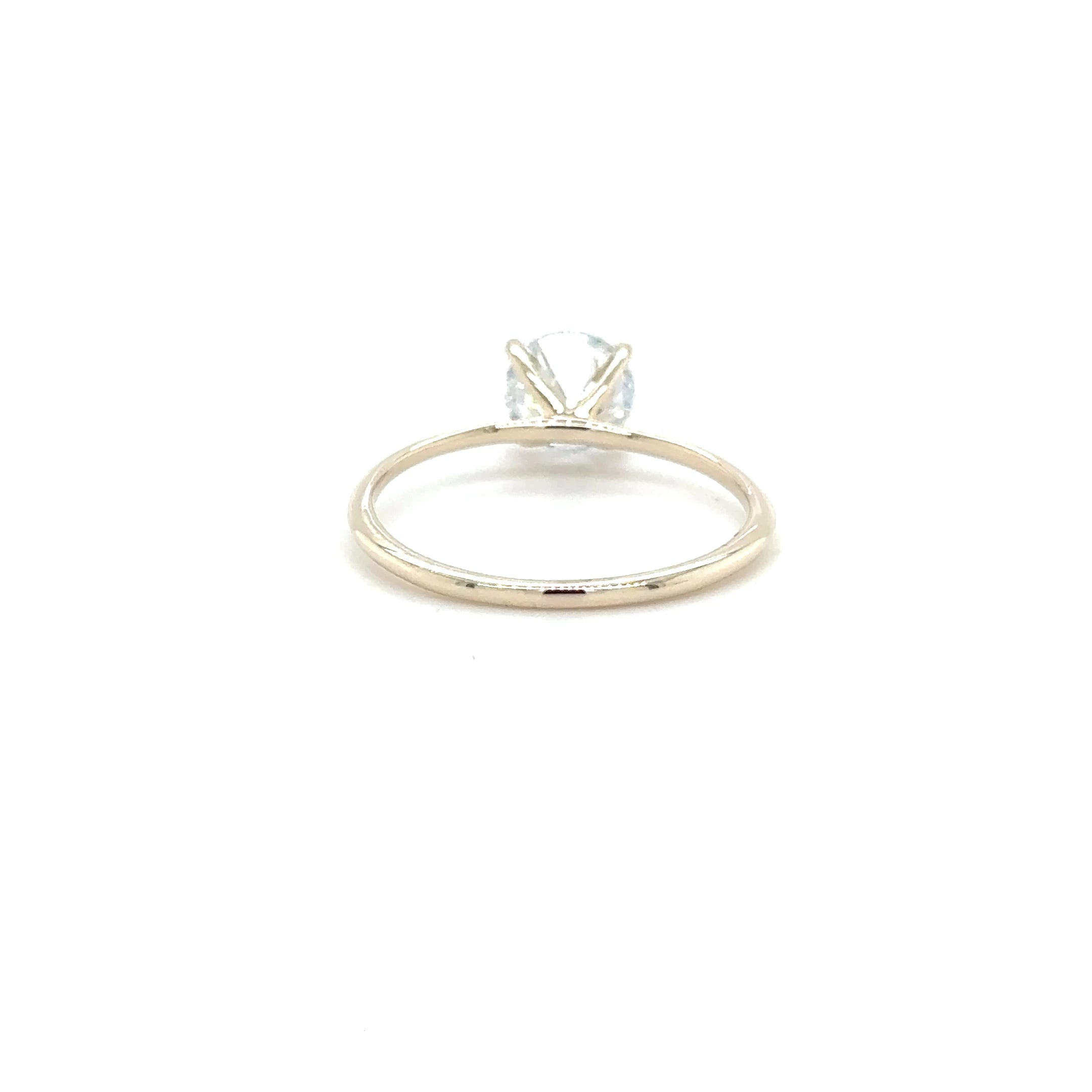 White Gold Lab Diamond Solitaire Ring