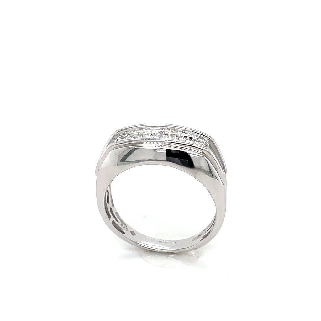 Men’s Sterling Silver Lab Diamond Ring 0.50ctw