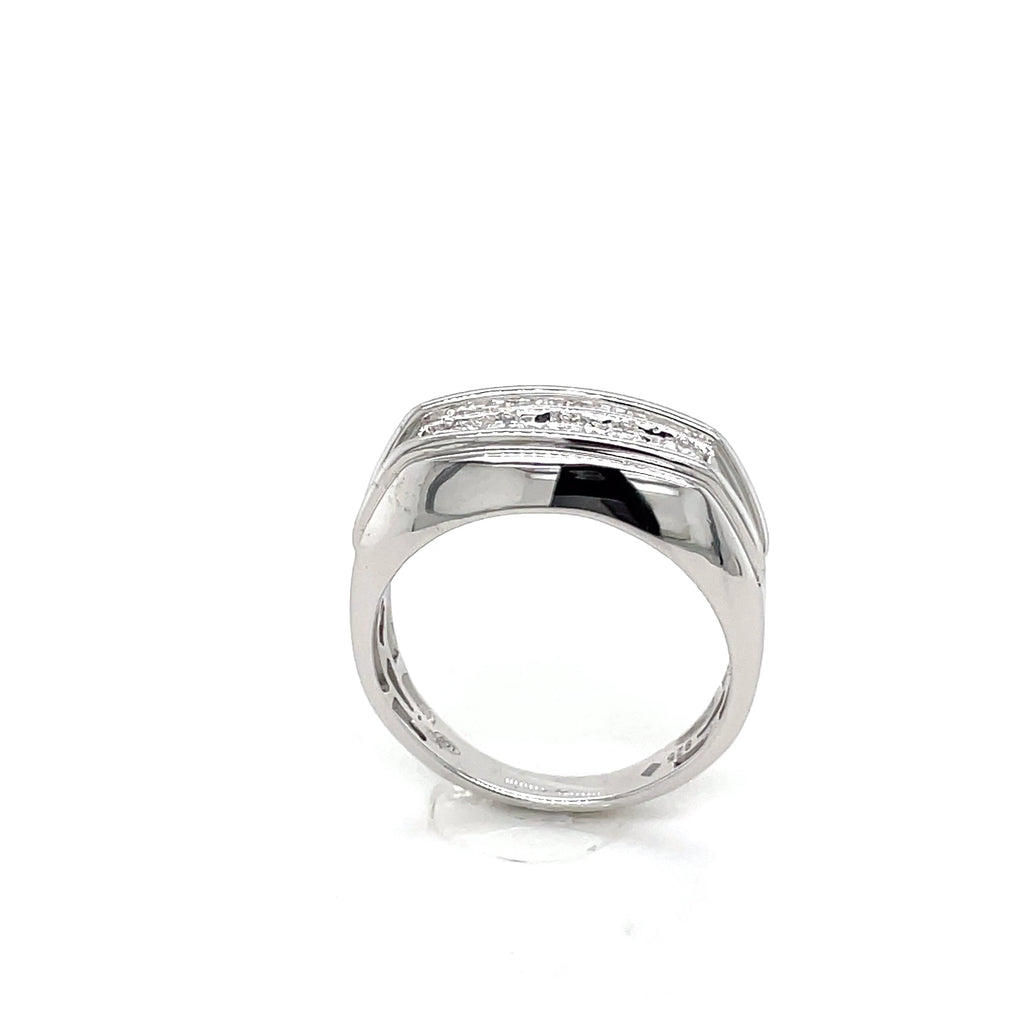 Men’s Sterling Silver Lab Diamond Ring 0.50ctw