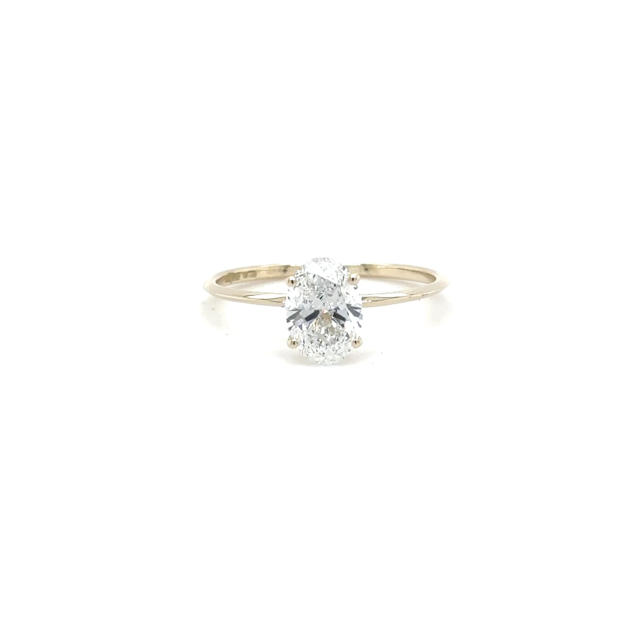 Ladies Oval lab Diamond Solitaire Ring