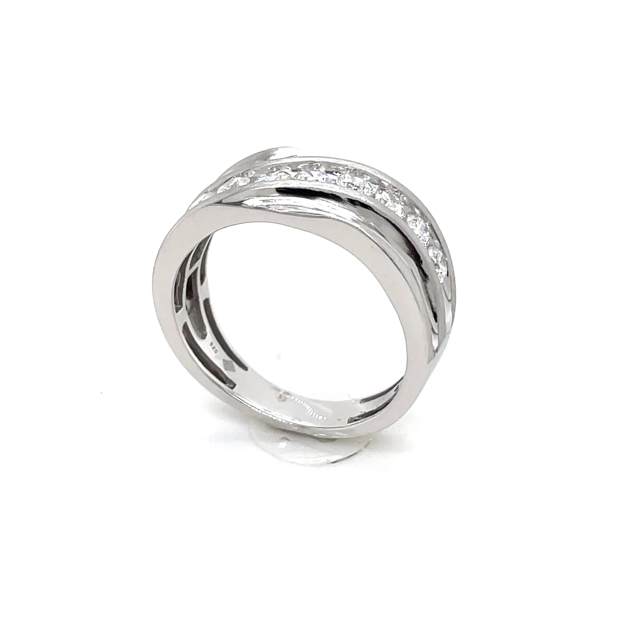 Men’s Sterling Silver Lab Diamond Band 1.00ctw