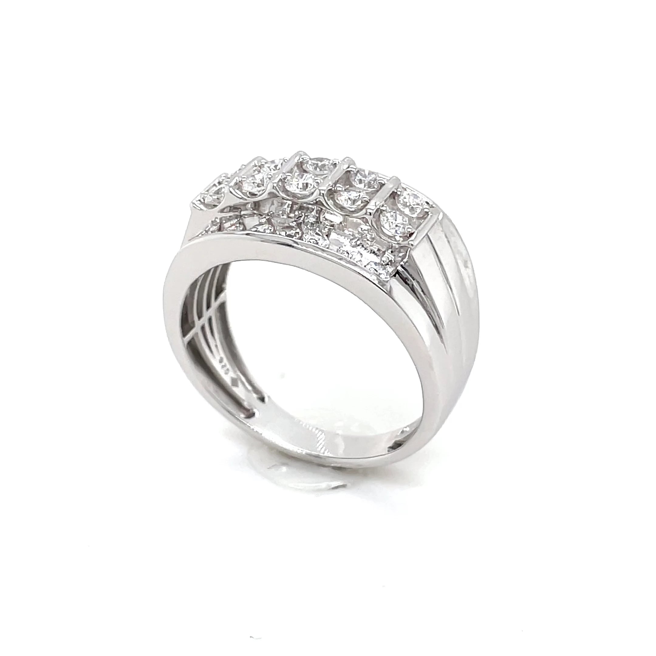 Men’s Sterling Silver Lab Diamond Ring 1.00ctw
