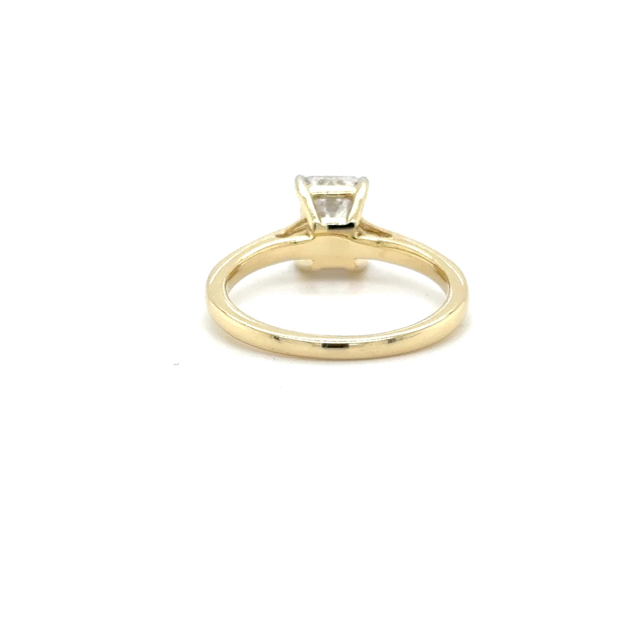 Emerald Cut ￼ Lab Diamond Solitaire Ring