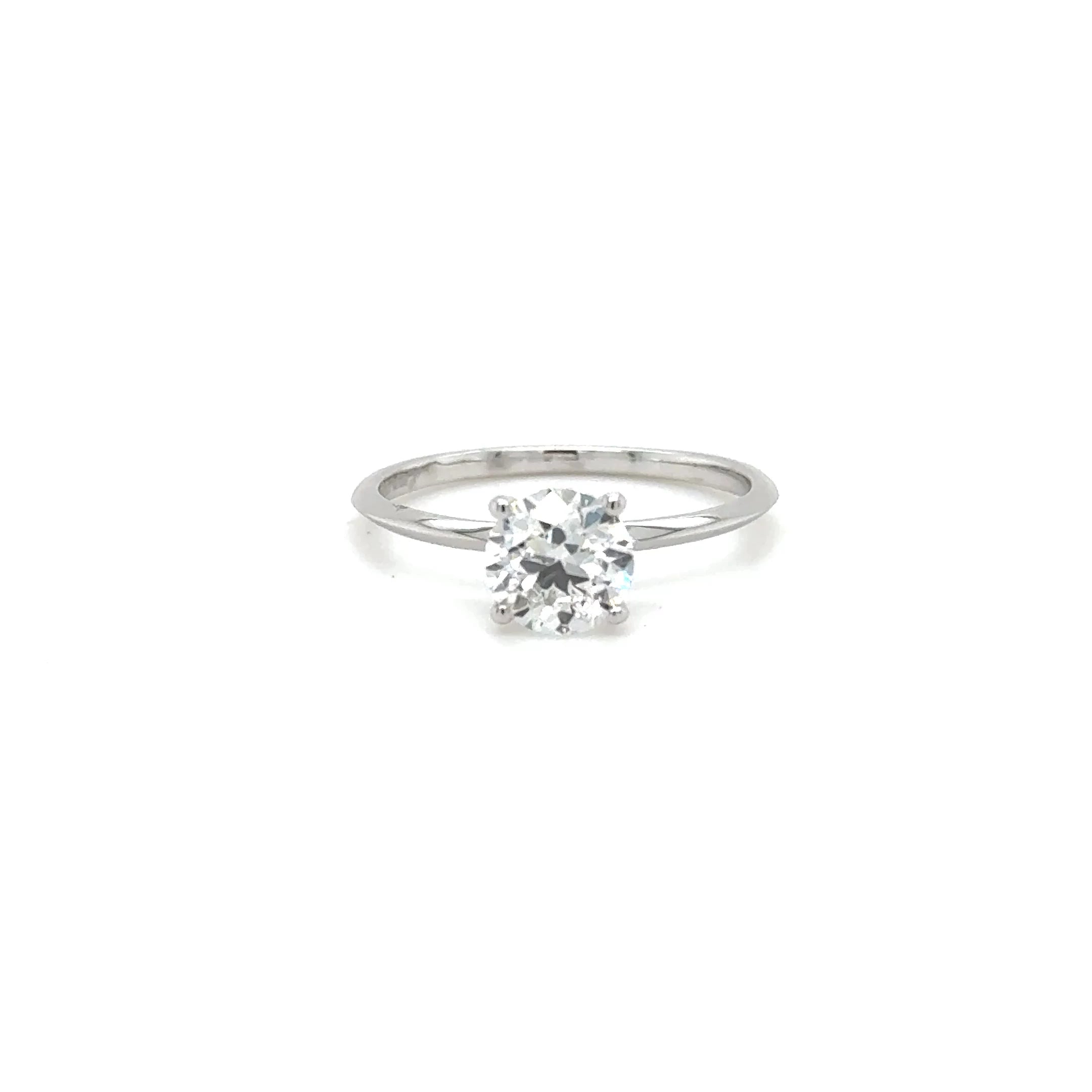 White Gold Lab Diamond Solitaire Ring