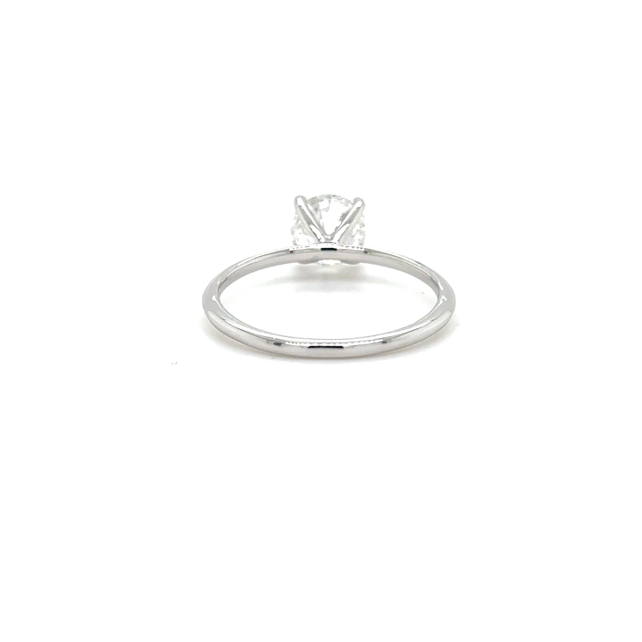 White Gold Lab Diamond Solitaire Ring