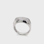 Men’s Sterling Silver Lab Diamond Ring 0.50ctw
