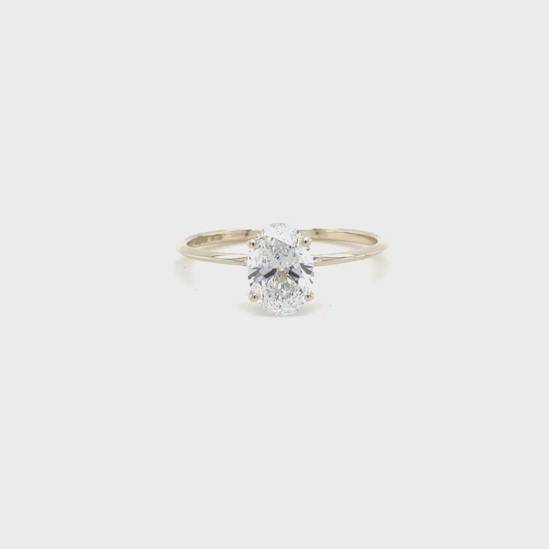 Ladies Oval lab Diamond Solitaire Ring