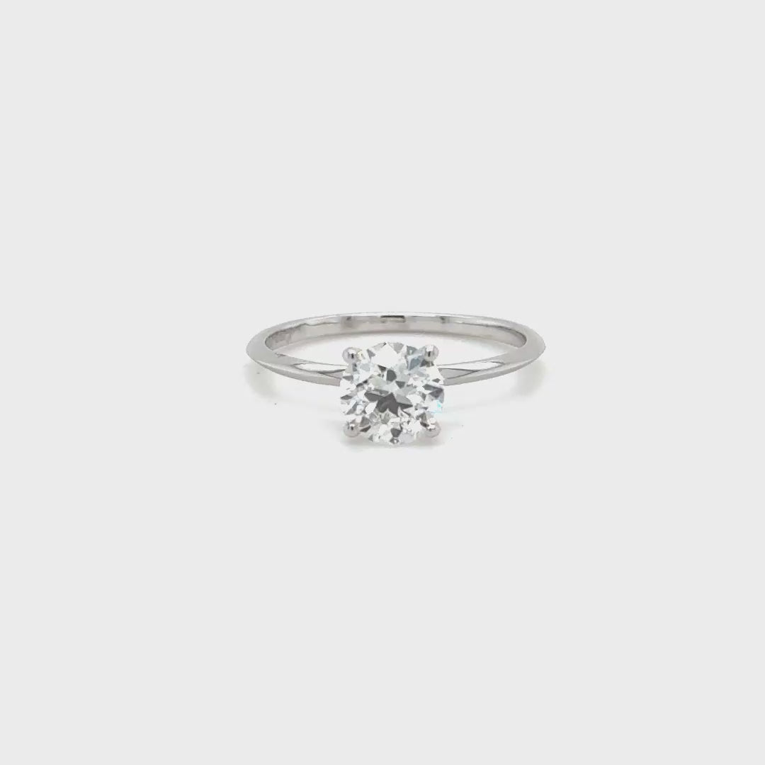 White Gold Lab Diamond Solitaire Ring