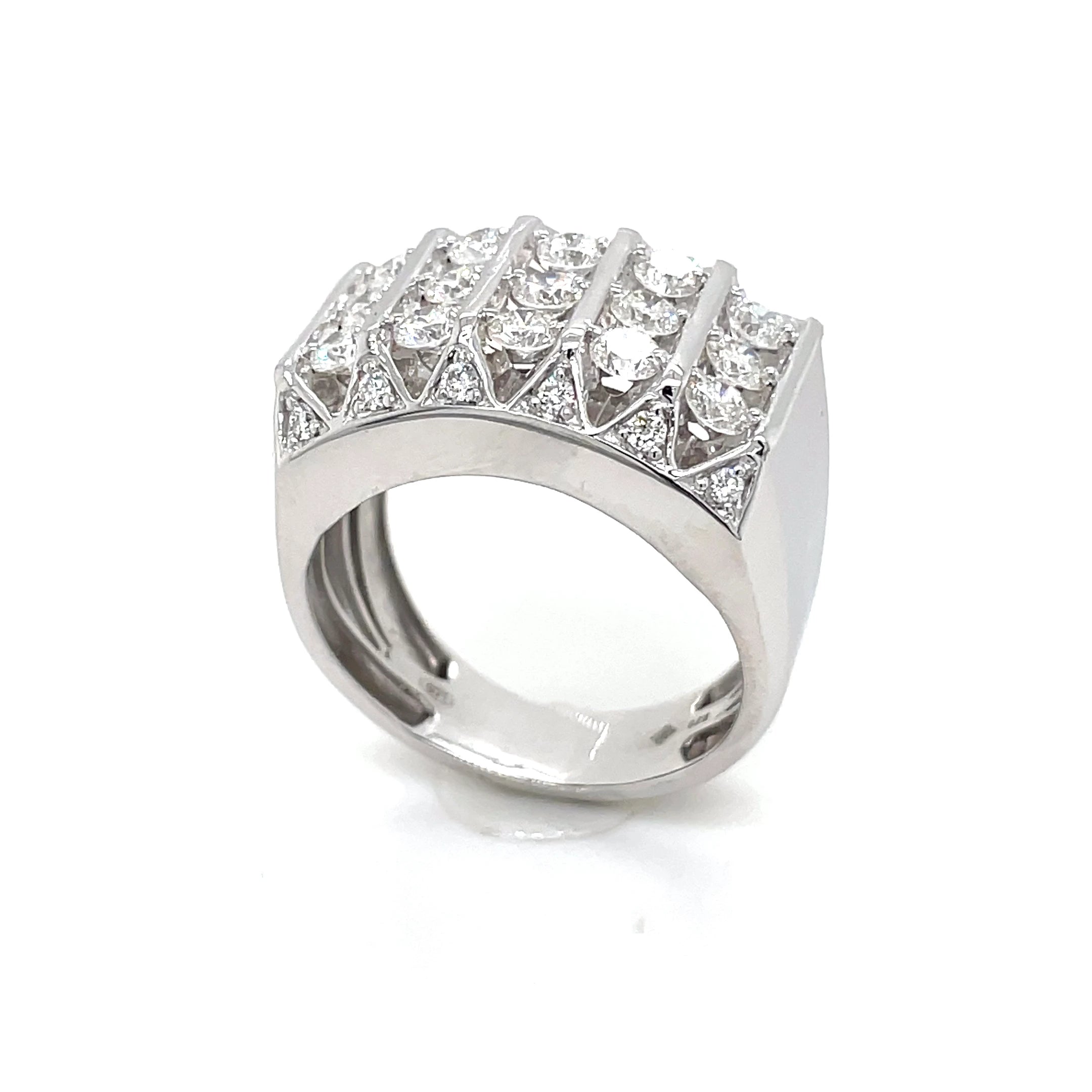 Men’s Sterling Silver Lab Diamond Ring