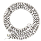 Men’s bold, 10mm 24.5” Sterling Silver, Cuban link Mossanite chain