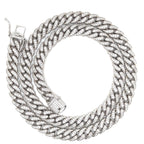 Men’s bold, 10mm 24.5” Sterling Silver, Cuban link Mossanite chain