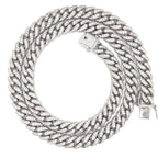 Men’s bold, 10mm 24.5” Sterling Silver, Cuban link Mossanite chain